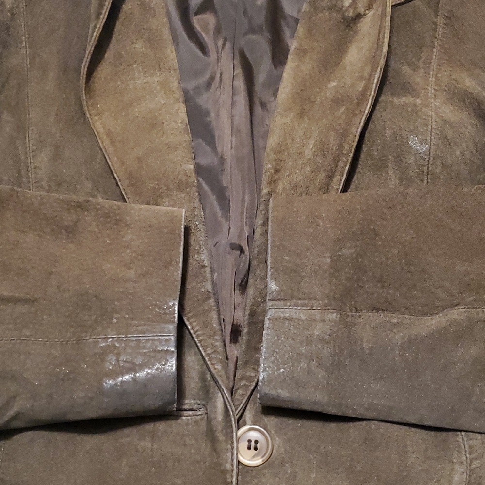 Margaret Godfrey Suede Leather Blazer - Picture 6 of 14